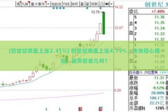 (创世纪收盘上涨2.41%) 创世纪收盘上涨4.19%，市场信心提振，投资前景几何？