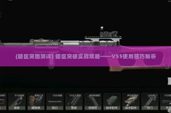 (暗区突围测评) 暗区突破实战攻略——VSS使用技巧解析